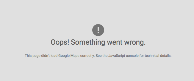 Oops! Something went wrong. This page didn't load Google Maps correctly. See the JavaScript console for technical details.