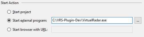 Debug properties start action